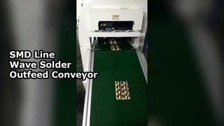 Dip Line Assembly Machine PCB-bandtransportband Golfsoldeeruitvoertransportband