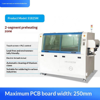 380V 60Hz SMT Mini Automatisch Dual Wave PCB Doorgat Precision Wave Soldering Machine Loodvrij Met PLC Touchscreen Control